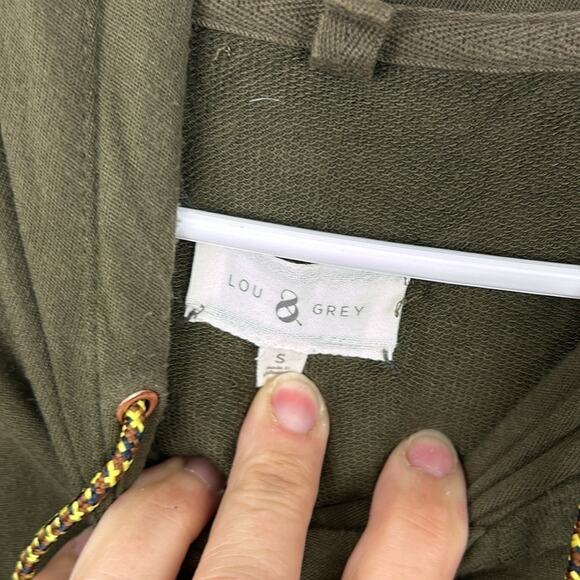 Lou & Grey womens small long sleeve soft medium weight t shirt mini dress hood - Picture 2 of 5